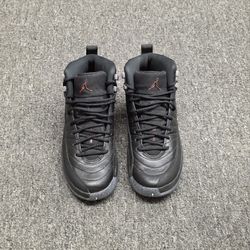 Nike Air Jordan 12 Shoes Utility Grind Black Kids 5.5Y Retro Sneakers DM5204-006