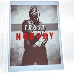 Iron On Heat Transfer  Good For T-shirts Sweaters Jackets T Shirt Design Size Is About 14x10 Trust Nobody #195