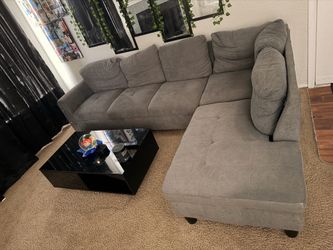 Grey L shaped sectional