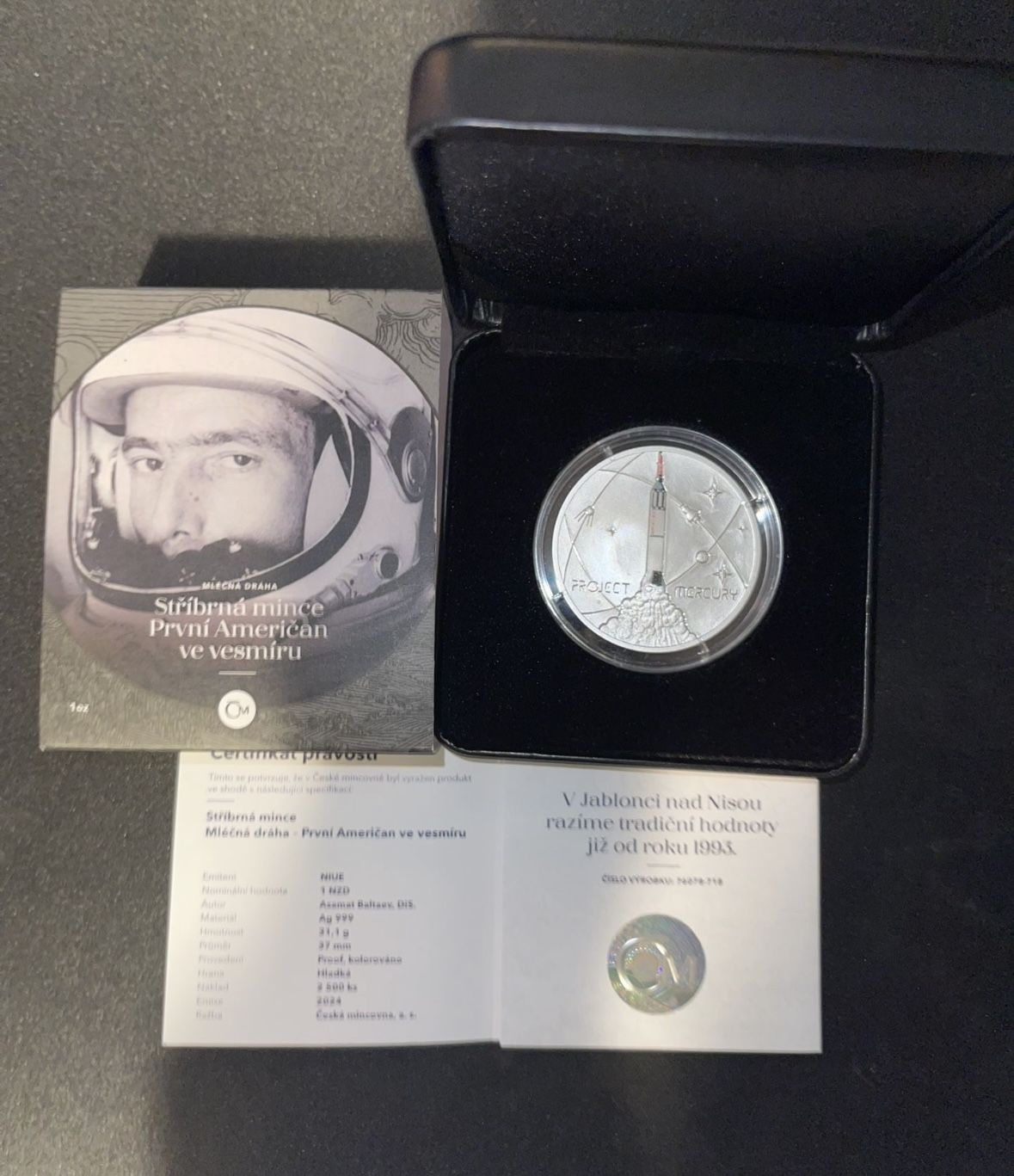 2024 Niue 1 oz Silver Proof Milky Way: First American in Space