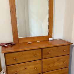 Dresser with mirror