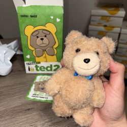 100% Authentic Pop Mart Ted 2 Bear - Plush Pendant Keychain - Bow Tie Bear