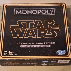 Star Wars Monopoly Game–The Complete Saga Edition-READ DETAILS 