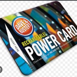Dave and Busters Power Card 80k Tix + 1428 Game Chips