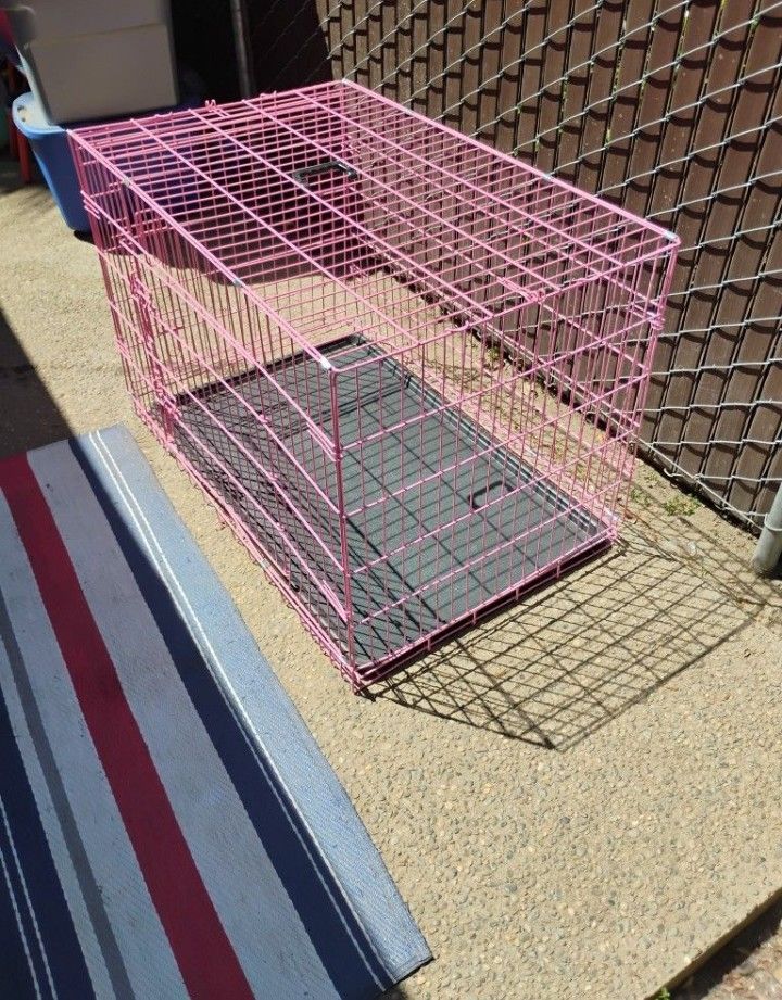 A Large Pink Dog Kennel