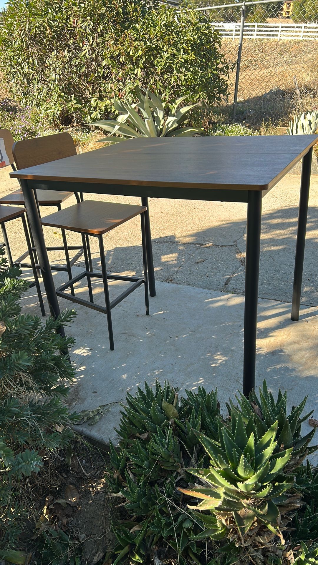 Modern Industrial Bistro Table And 4 Chairs. Almost New.