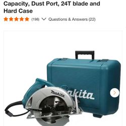 Makita 15 Amp 7-1/4” Circular Saw w/ Case + 2 Extra Blades – Excellent Condition