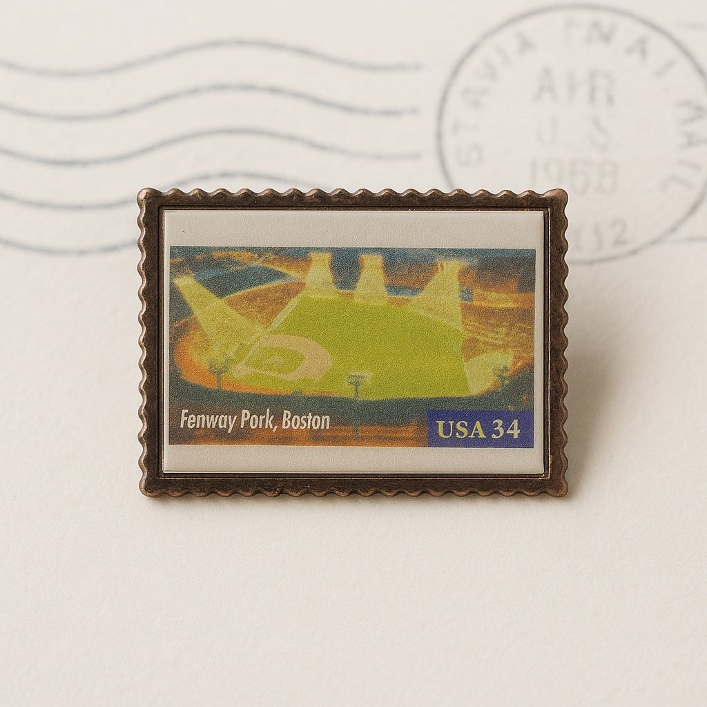 USPS 2000s Fenway Park Stamp Pin Boston, 1.5x1”