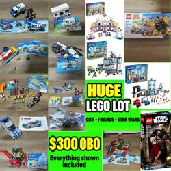 Huge LEGO Lot, City, Friends, Star Wars & More