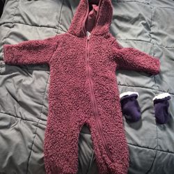 Hudson baby fleece 9-12 months + gloves