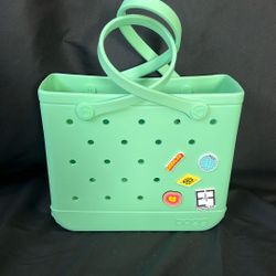 bogg Bag Tote! Light Green Tire Bag! Brand New! Comes With Cute Accessories!