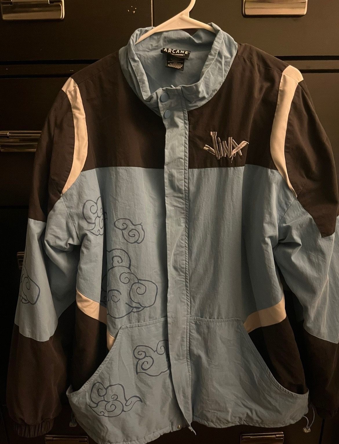 Arcane Jinx Color‑Block Windbreaker – Size L (Never Worn)