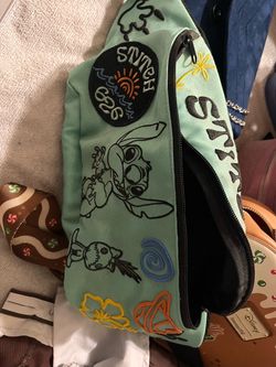Disney Stitch Embroidered Sling Bag