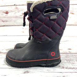 BOGS girls Kids Juno Lace Waterproof Winter Boots Faux Fur Lined Youth 2 snow