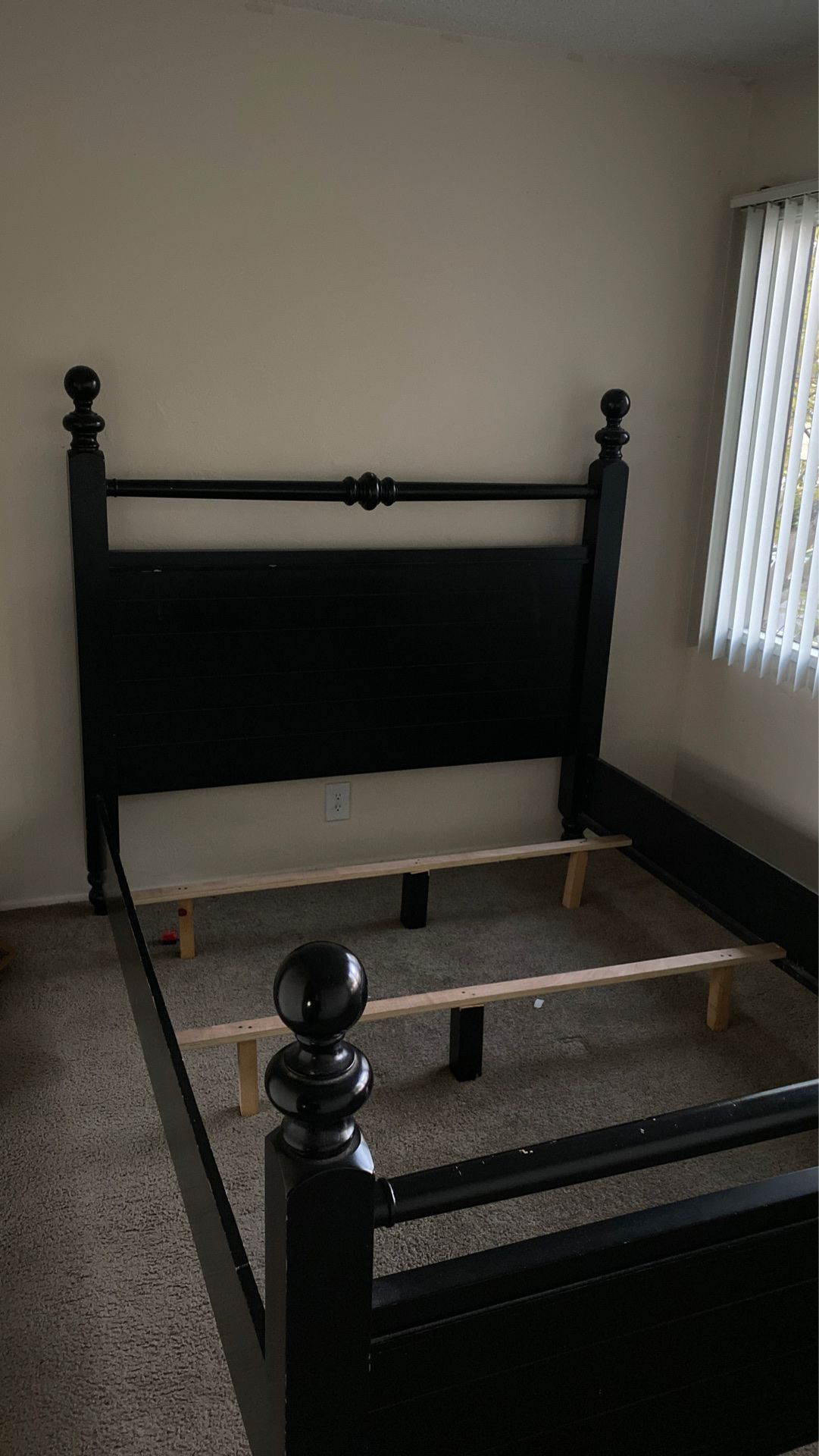 FREE black queen wooden bed frame