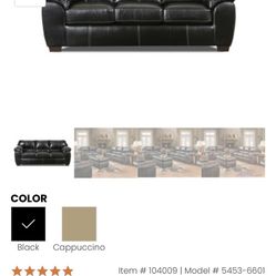 Dark Brown Leather Couch