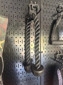 Black Tricep Rope Cable Attachment