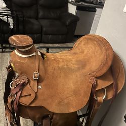 western wade premium leather horse saddle 