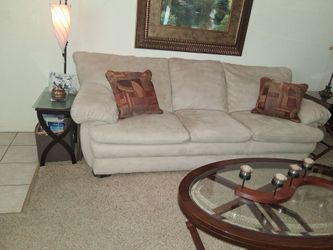 COUCH :  COLOR:  BEIGH  LENGTH: 8 feet