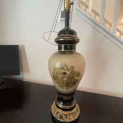 Vintage Gold Trimmed Lamps- Appraised At 1000