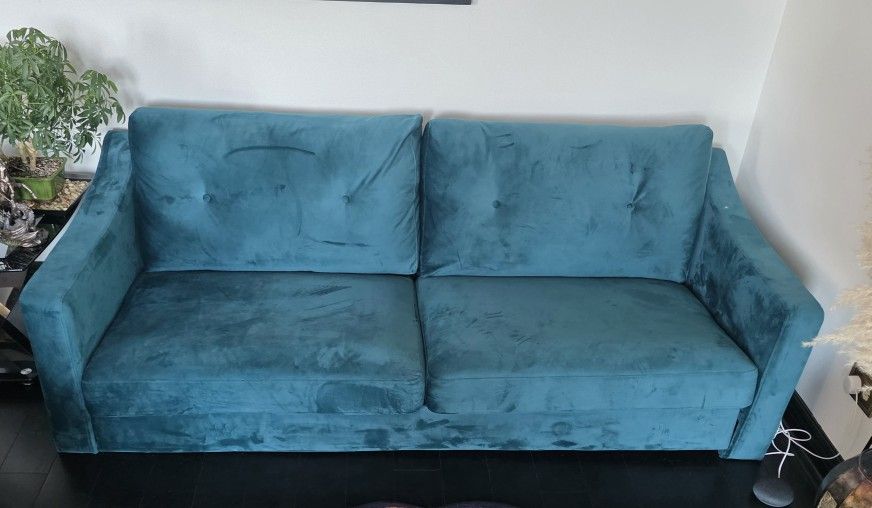 Green Velvet Sofa
