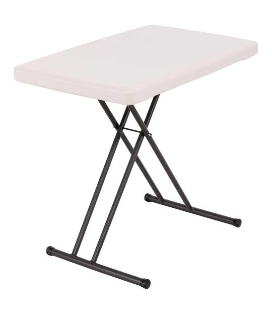 Lifetime 28240 Adjustable Folding Laptop Table TV Tray, 30 Inch Almond, used