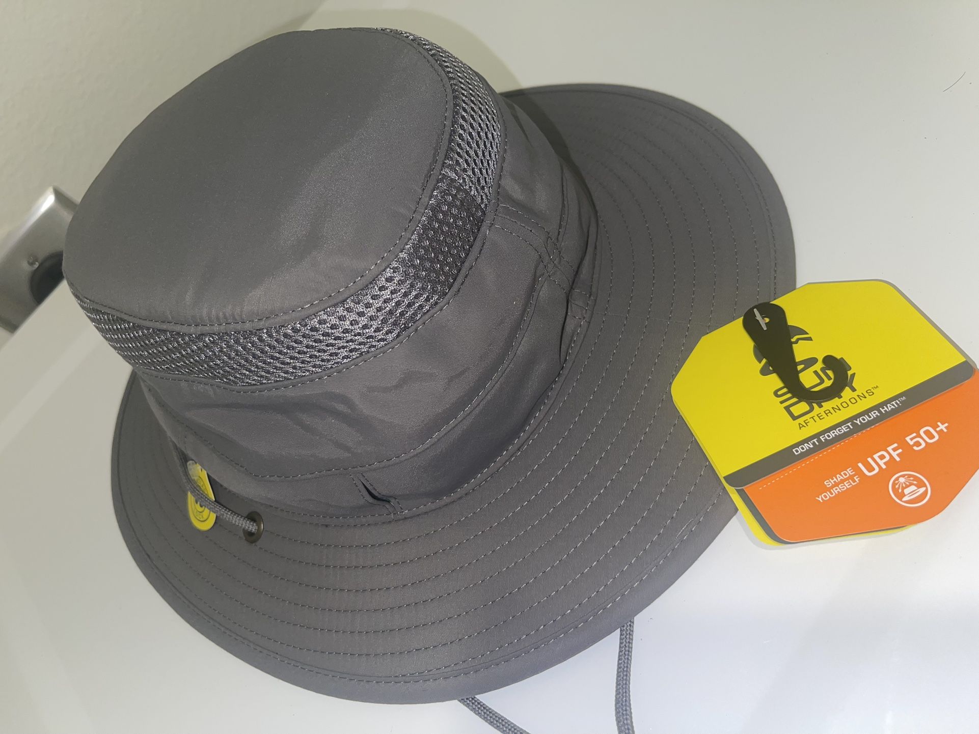 Sunday Afternoons Charter Hat Charcoal Medium 100% Nylon Adjustable Chin Strap