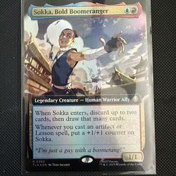 Sokka, Bold Boomeranger (Extended Art) - Avatar: The Last Airbender (TLA) Magic The Gathering Mtg Card