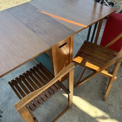 1950s Mid Century (MCM) Drop Leaf Foldable Table 