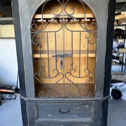 Wine Cabinet. Two Pieces Stacked 
