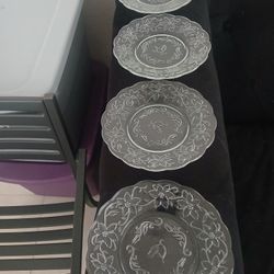 4 Fantasia Salad Plates, New No Box