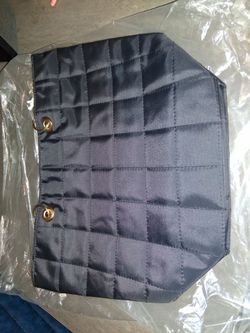 Black Quilted Satin Handbag