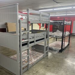 Triple Decker Bunk Bed On Sale Now!!! $1 Down Everyone Is Approved ✅