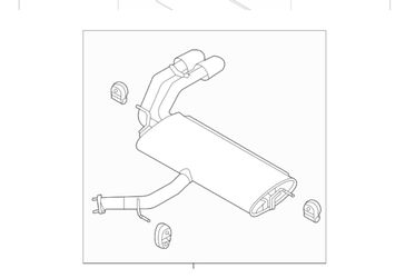 Exhaust Muffler - Hyundai (28710-AA970)