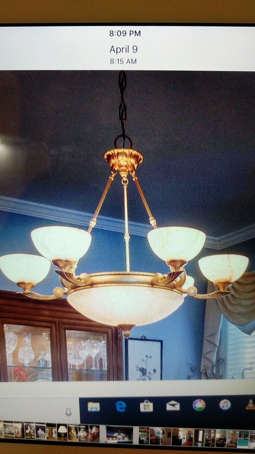 Chandelier: Alabaster by Bernard Pecaso