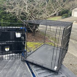 Large Medium Dog Kennel Crate Collapsible in Good Condition 36” L by W 22” H “24