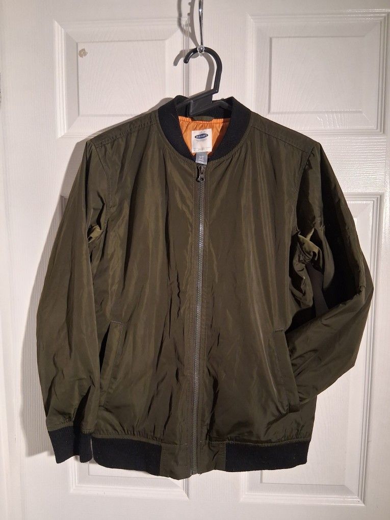 preteen to teenage size XL (14-16) army green with orange interior cold weather jacket $5 FIRM