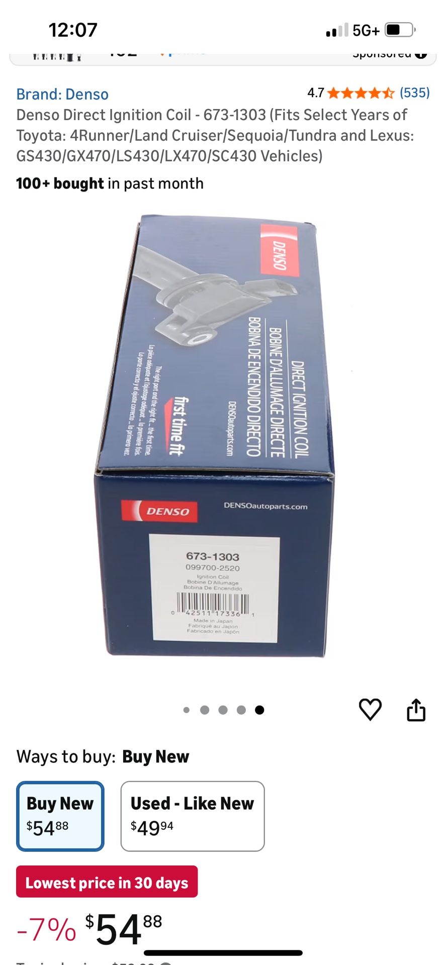 Denso Direct Ignition Coil