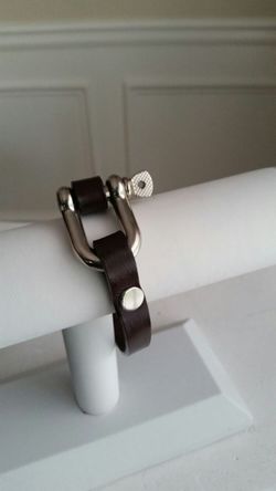 Omega Leather Bracelet.