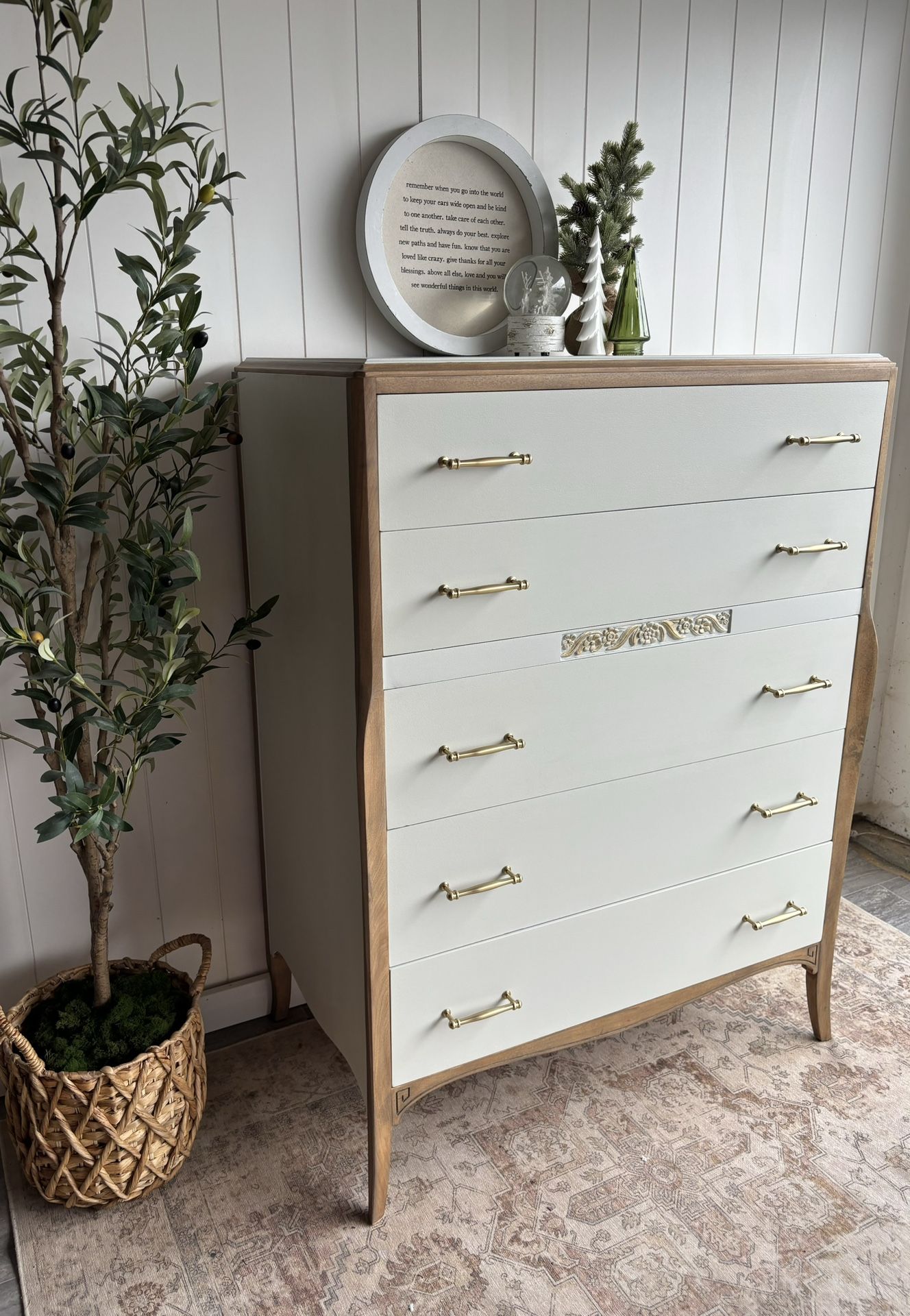 Rway Solid Wood Tallboy Dresser