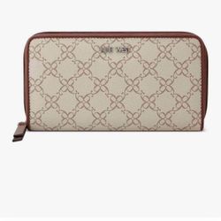 Nine West Beige and Brown Patterned Wallet