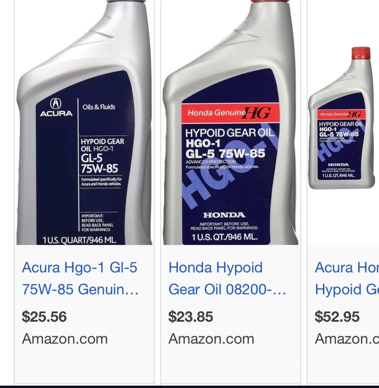 Acura Hypoid Gear oil HGO-1