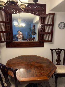 Wood mirror decor