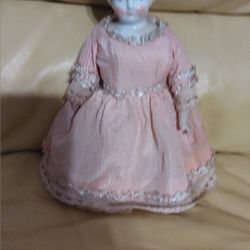 Antique Porcelain Shoulder Head Doll Cloth Body Germany 