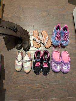Girl’s shoes lot (sizes 13, 1, and 2)