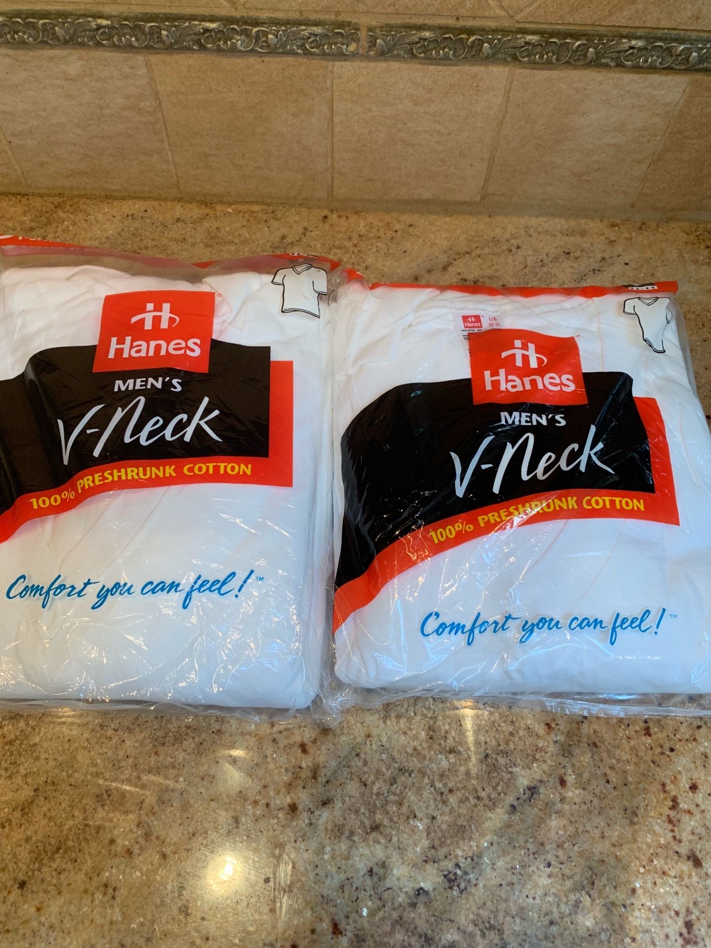 Hanes Men’s V-Neck T-Shirts Brand New