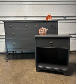 Vintage Dresser & Nightstand Set