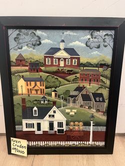 Hand signed Karen Cuden numbered limited-edition folk art print /Williamsburg 4