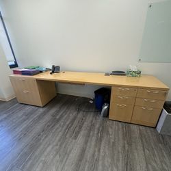 Large Executive Office Desk with Storage