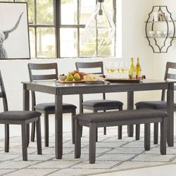 Dining Table 4 Chairs And Bench NO Credit Needed 